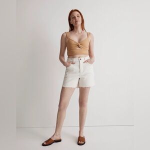 Madewell The Curvy Perfect Vintage Mid-Length Jean Short in Vintage Canvas
